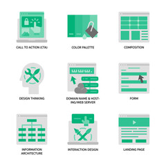 Wall Mural - UX/UI Design icons set