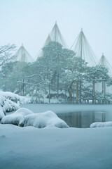 Canvas Print - Great snow day in Kanazawa, 2021.