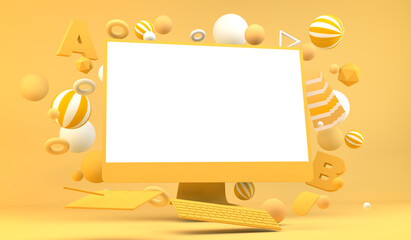 Poster - graphic design computer mock up