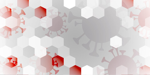 Wall Mural - Covid 19 design banner - coronavirus sars cov 2 - Red design