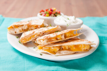 Sticker - chicken quesadilla with salsa