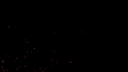 Poster - Super slow motion of fire sparks isolated on black background. Filmed on high speed camera, 1000 fps