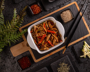 Canvas Print - Chow mein menu