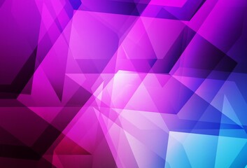 Light Pink, Blue vector abstract polygonal pattern.