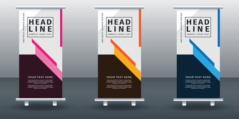 Wall Mural - Roll up banner set design template design. Modern Design. Geometric Banner Vector illustration