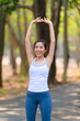© TinPong - Young woman do stretch before sport
