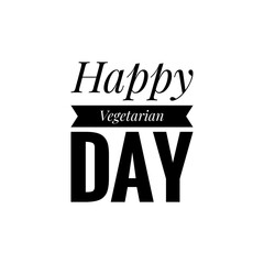 Wall Mural - ''Happy vegetarian day'' Lettering