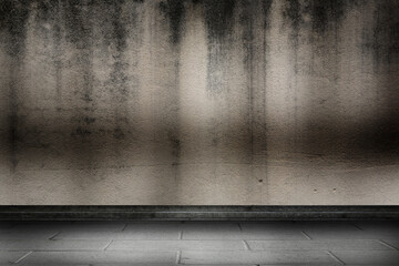 Canvas Print - concrete wall and concrete floor