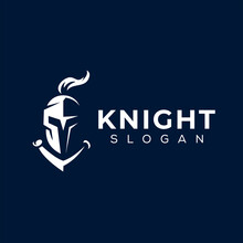 Spartan Knight Helmet Logo Design