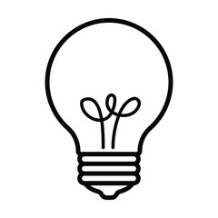 light bulb icon, idea symbol vector