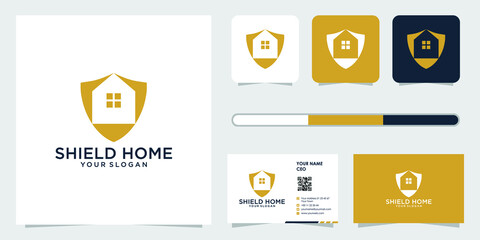 Poster - home security logo design template