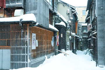 Canvas Print - A snow day in Kanazawa, 2021.