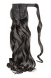 wrap round clip in wavy black synthetic ponytail hair extension