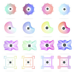 Poster - Minimal cover design with geometric shapes. Color gradient background. Creative template for design, cover, banner, poster, mobile app