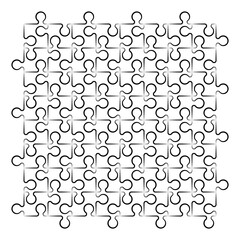Leinwandbilder - Puzzle background pattern. Many step circle business card. A lot of piece flat puzzle presentation. Section compare service banner. illustration puzzle template color shape. Abstract Background