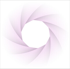 Poster - Background with camera lens shutter, white grey soft abstract design, vector illustration.
