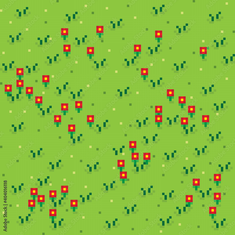 Vector de Stock Grass pixel art background. Grass texture. Pixel art ...