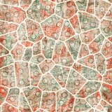 Fototapeta Dinusie - Seamless geo tile shape collage surface pattern. High quality illustration. Random chunks of color chaotically jumbled together inside voronoi jigsaw puzzle shapes. Ornate and detailed texture.