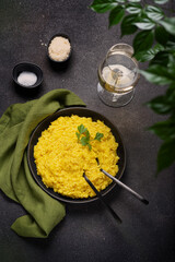 Wall Mural - Traditional Italian risotto with saffron