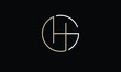GH, HG, G, H Letter Logo Design with Creative Modern Trendy Typography	
