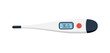 Medical thermometer isolated on white background. Digital thermometer in flat style. Vector stock