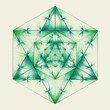 Sacred Geometry Green Metatron Cube