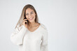 © MrsLePew - Portrait of blond woman talking on mobile phone