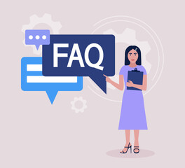 Wall Mural - FAQ concept