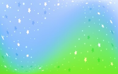 Light Blue, Green vector texture with beautiful stars.