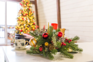 Wall Mural - christmas table decoration