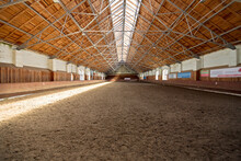 Equestrian Plant. A Large Indoor Horse Farm.