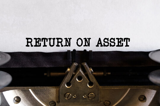 Vintage typewriter with typed text - RETURN ON ASSET