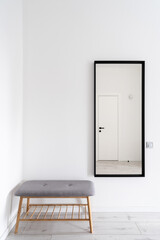 Wall Mural - White minimalist hallway interior in contemporary house