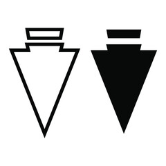 Poster - Down arrow icon. Line and glyph style for web template and app. Vector illustration design on white background. EPS 10 