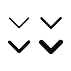 Poster - Down arrow icon. Line and glyph style for web template and app. Vector illustration design on white background. EPS 10 
