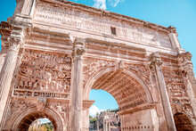 Septimius-Severus-Bogen - Triumphbogen Auf Dem Forum Romanum In Rom, Italien