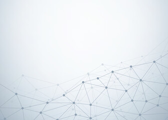 Abstract technology background. Polygonal with connecting dots and lines. Data and technology concept, network connection