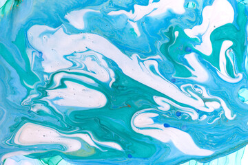  Light blue and white marbling pattern. Marble liquid texture.
