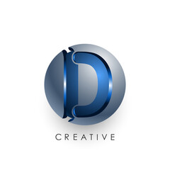 Wall Mural - Modern Abstract 3D d Logo for Creative Agency Branding