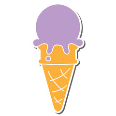 Fototapete - ice cream hand drawn doodle stickers design vector illustration