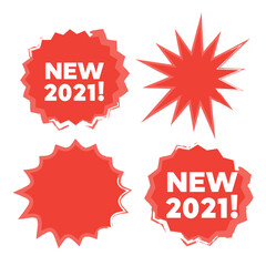 Wall Mural - new stamp set. new sale icon. new red labels.