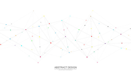 Abstract polygonal background with connecting dots and lines