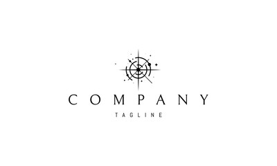 Wall Mural - vector logo on which an abstract image of a space compass.