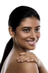 Wall Mural - Young and beautiful Indian woman with a smooth skin