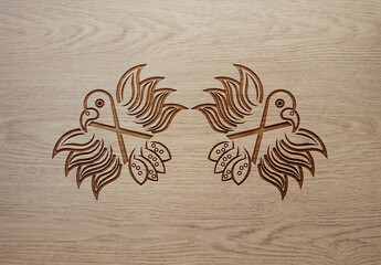 Wall Mural - 3d bird logo design idea for business