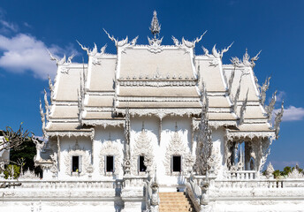 Sticker - Temple blanc ou Wat Rong Khun à Chiang Rai, Thaïlande