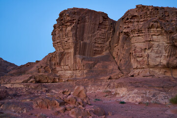 Wall Mural - wadi rum hills at sunrise