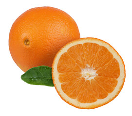 Wall Mural - Orange with a half. Detailed retouch