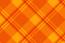 Vector Illustration Orange Plaid Digital Paper, Geometrical Stripe, Line Art
