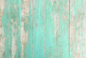 Wall Mural - Weathered blue painted wooden wall. Vintage blue wood plank background. Old blue wooden wall coming from beach.